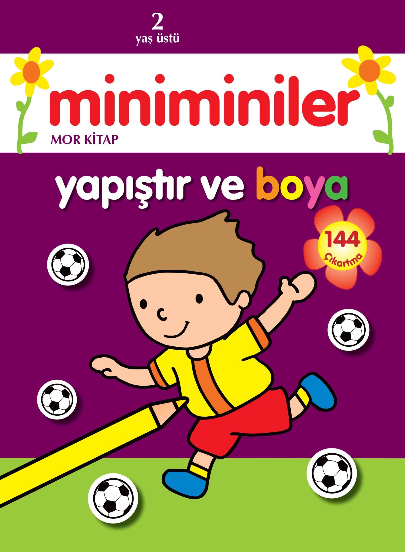 Parıltı Yayıncılık Miniminiler Yapıştır Ve Boya (Mor Kitap)