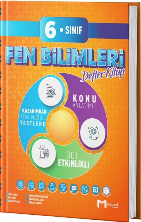 Mozaik Yayınları 6.Sınıf Fen Bilimleri Defter Kitap