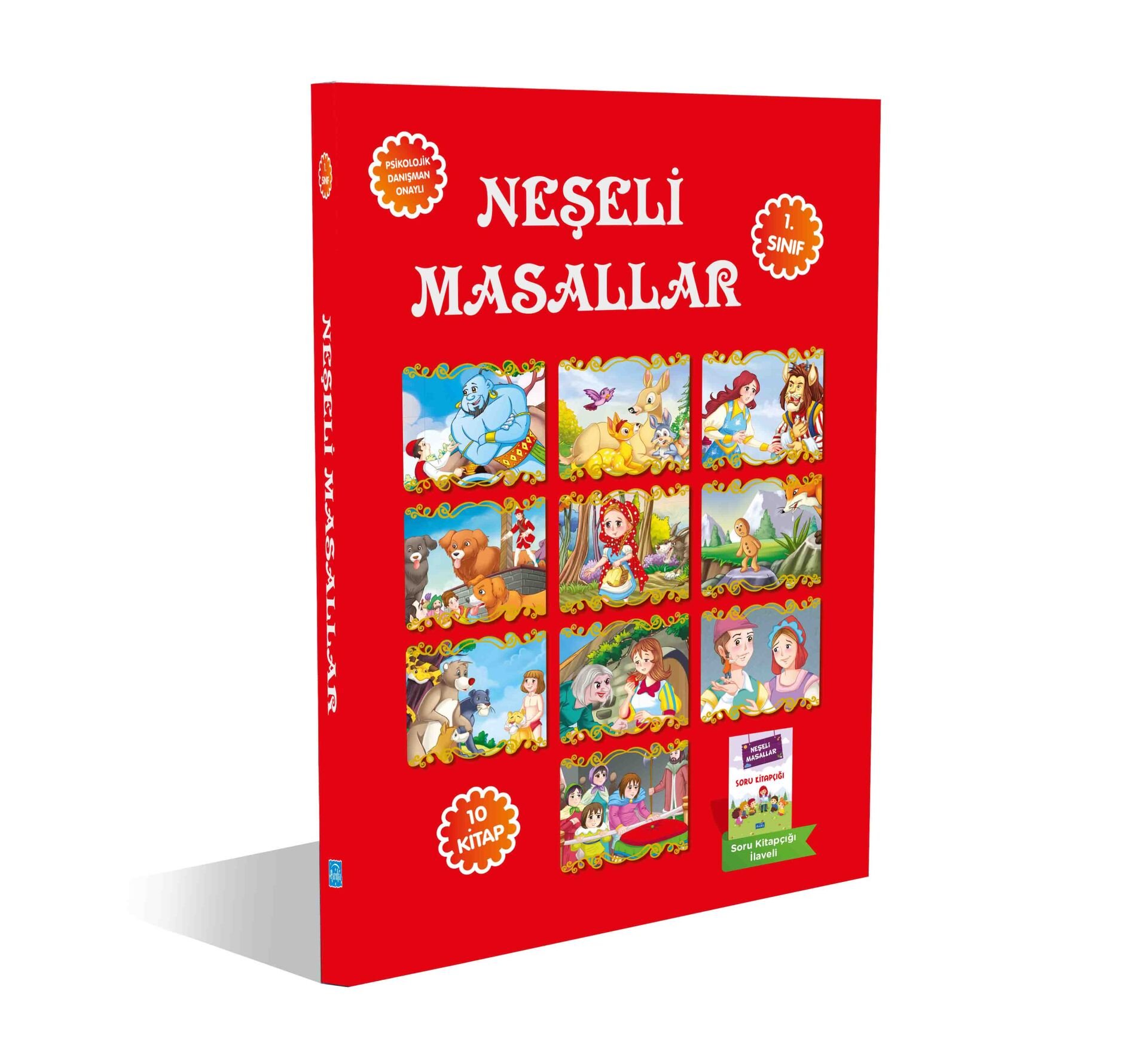 Parıltı Yayıncılık 1.Sınıf Neşeli Masallar Serisi (10 Kitap Set) & Renkli, Resimli