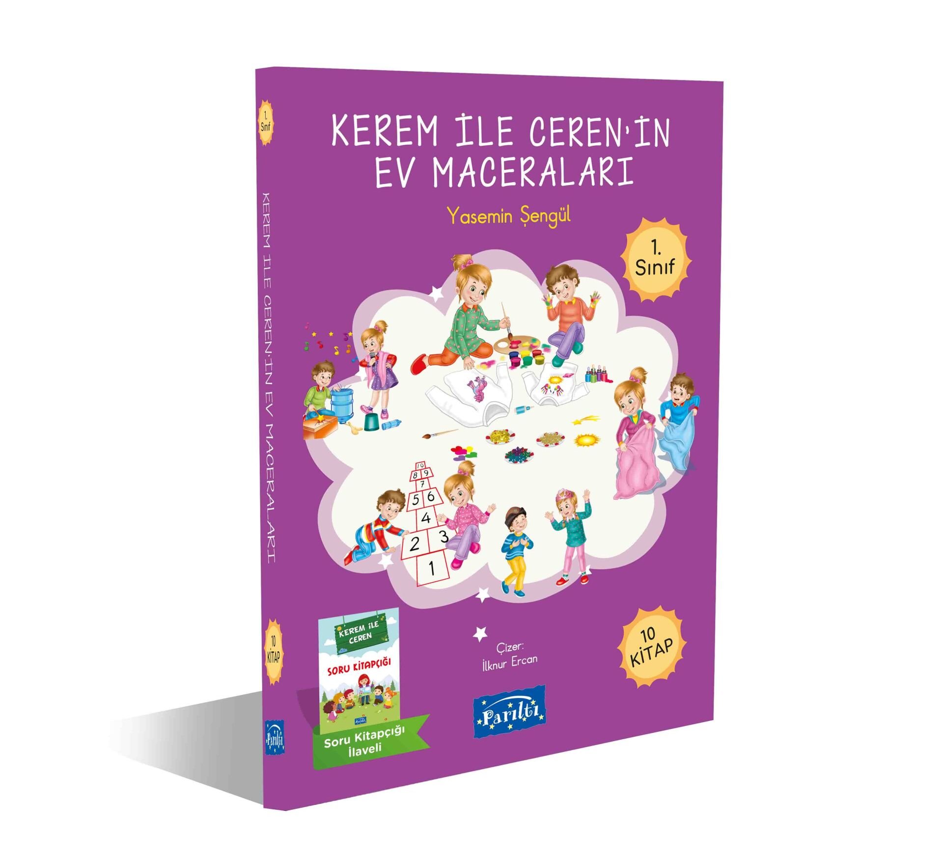 Kerem İle Ceren'İn Ev Maceraları (1. Sınıf) (10 Kitap Set)