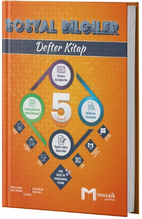 Mozaik Yayınları 5.Sınıf Sosyal Bilgiler Defter Kitap