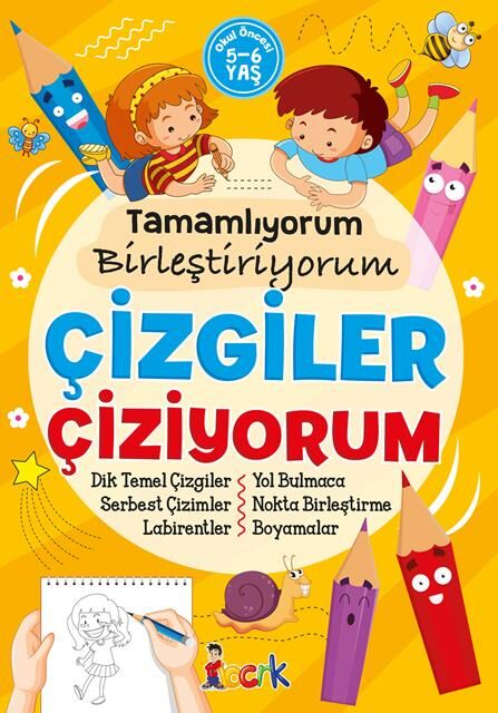 Bıcırık Yayınları Tamamlıyorum Birleştiriyorum Çizgiler Çiziyorum