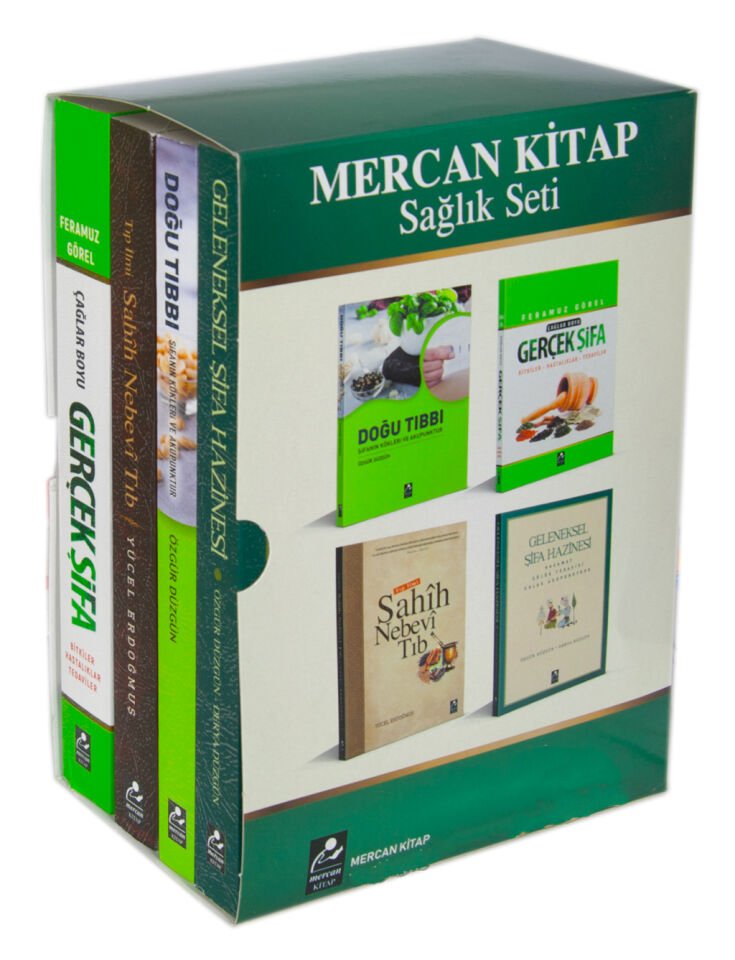 Mercan Kitap Mercan Sağlık Seti Gerçek Şifa, Doğu Tıbbı, Nebevi Tıp, Şifa Hazinesi 4 Kitap Kutulu Set