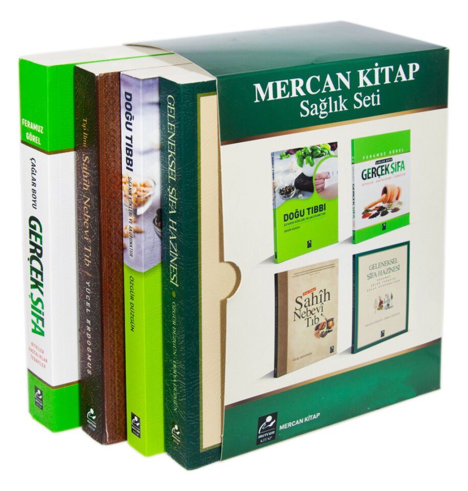 Mercan Kitap Mercan Sağlık Seti Gerçek Şifa, Doğu Tıbbı, Nebevi Tıp, Şifa Hazinesi 4 Kitap Kutulu Set