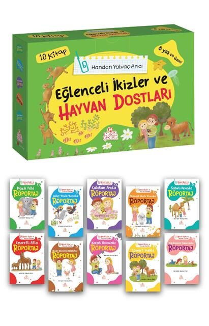 Nesil Çocuk Eğlenceli İkizler Ve Hayvan Dostları  10 Kitap