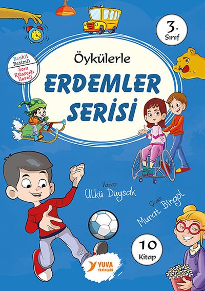 Yuva Yayınları 3.Sınıf Erdemler Serisi Kutulu Set  + Soru Kitapçığı 10 Kitap