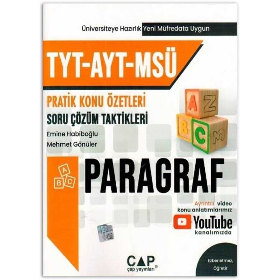 Çap Yayınları Tyt Ayt Msü  Üniversiteye Hazırlık  Paragraf