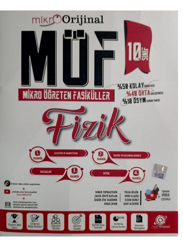 Orijinal Yayınları 10.Sınıf Mikro Orijinal Möf Fizik Set