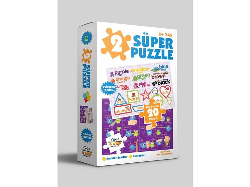 0-6 Yaş Yayınları 2 Süper Puzzle  Renkler  Şekiller  Kavramlar