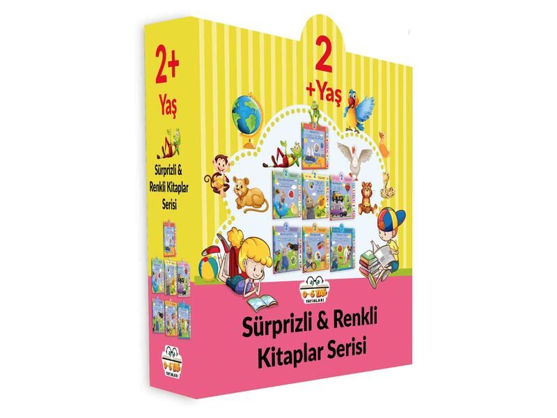 0-6 Yaş Yayınları  Sürprizli Renkli Kitaplar 7 Kitap Set 2+Yaş