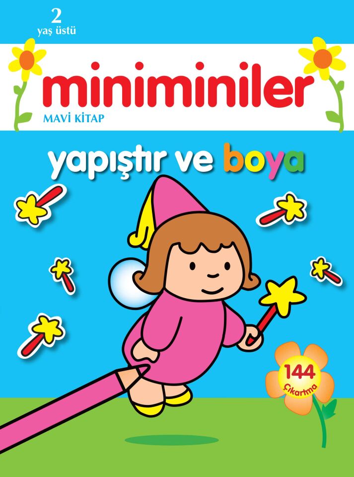 Parıltı Yayıncılık Miniminiler Yapıştır Ve Boya (Mavi Kitap)