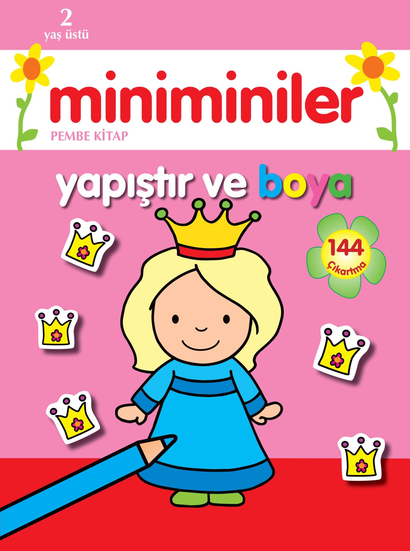 Parıltı Yayıncılık Miniminiler Yapıştır Ve Boya (Pembe Kitap)