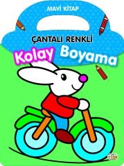 0-6 Yaş Yayınları Çantalı Renkli Kolay Boyama Mavi Kitap