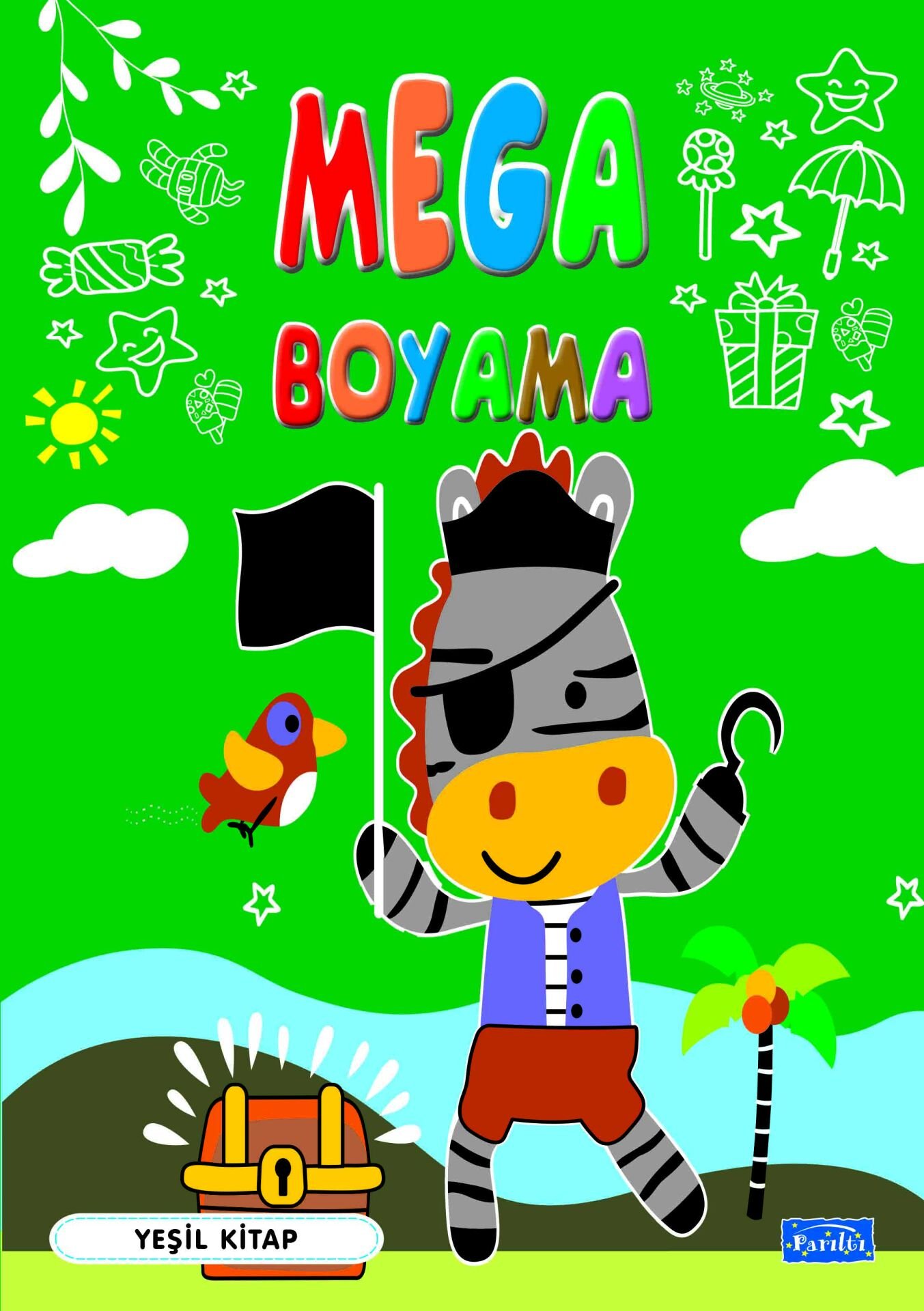 Mega Boyama-Yeşil Kitap