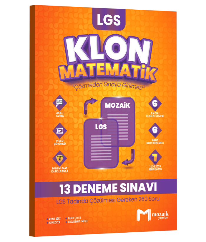 Mozaik Yayınları 8.Sınıf Lgs Klon Matematik 13'Lü Deneme Sınavı