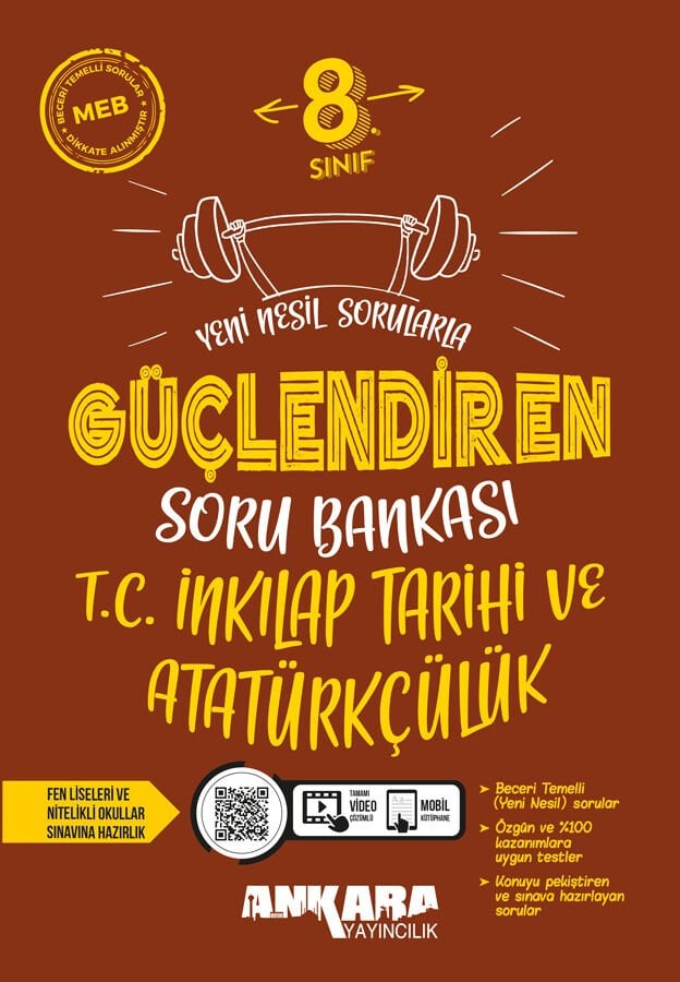 Ankara Yayıncılık 8.Sınıf Güçlendiren T.C. İnkılap Tarihi Ve Atatürkçülük Soru Bankası