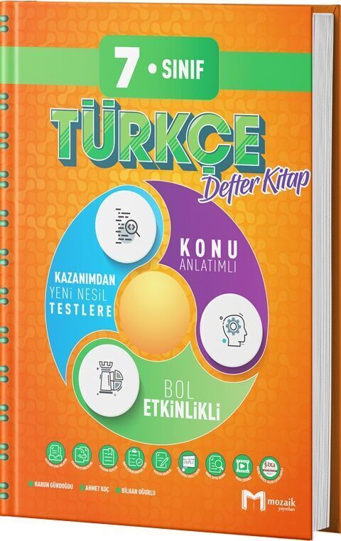 Mozaik Yayınları 7.Sınıf Türkçe Defter Kitap