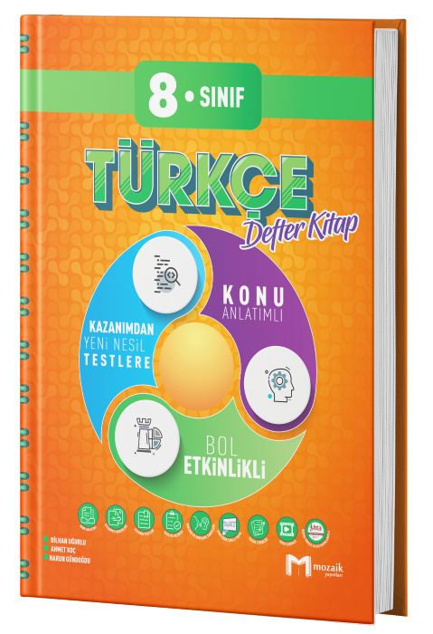 Mozaik Yayınları 8.Sınıf Türkçe Defter Kitap