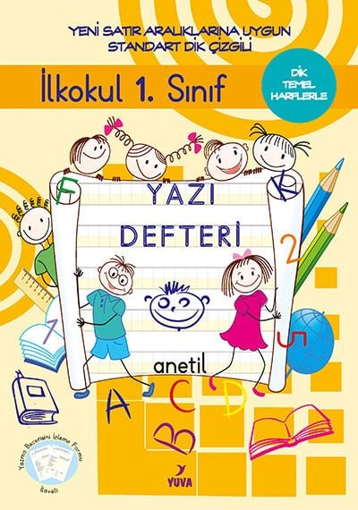 Yuva Yayınları 1.Sınıf Yazı Defteri Küçük Boy 48 Sayfa ( Standart Çizgili)