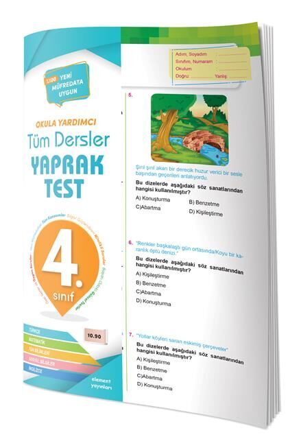 4 Element Yayınları 4.Sınıf Tüm Dersler Yaprak Test