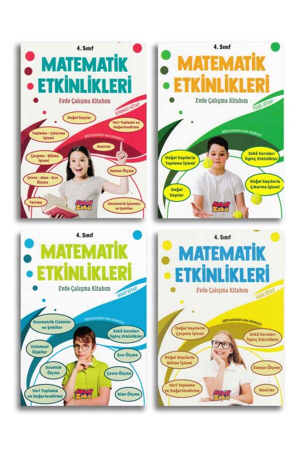 Çocuk Gezegeni 4. Sınıf Matematik Etk. Evde Çalışma   4 Kitap