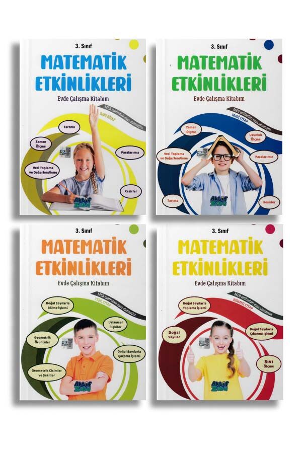 Çocuk Gezegeni 3. Sınıf Matematik Etk. Evde Çalışma   4 Kitap