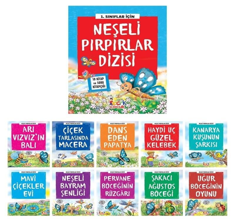 Bıcırık Yayınları Neşeli Pırpırlar Dizisi_1.Sınıflar İçin (10 Kitap+Sk) /Bıcırık