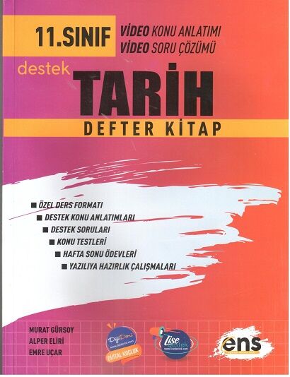 Ens Destek Yayınları 11.Sınıf Tarih Defter Kitap