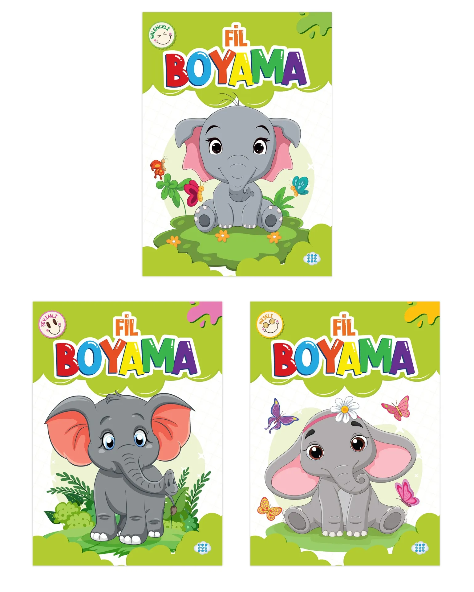 Dokuz Yayınları Fil Boyama Seti 3 Kitap Set