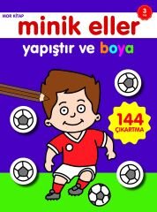 0-6 Yaş Yayınları Minik Eller Yapıştır Ve Boya  Mor Kitap