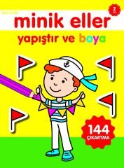 0-6 Yaş Yayınları Minik Eller Yapıştır Ve Boya  Sarı Kitap