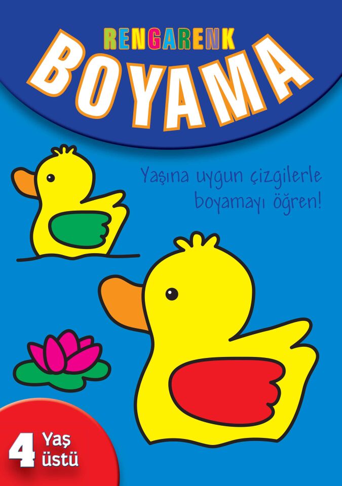 4 Yaş Üstü - Mavi Kitap - Rengarenk Boyama