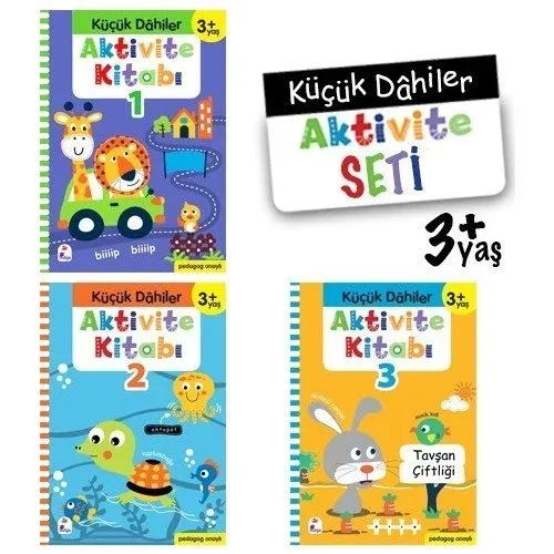 İndigo Çocuk Küçük Dahiler Aktivite Seti – 3 + Yaş ( 3 Kitap Takım )