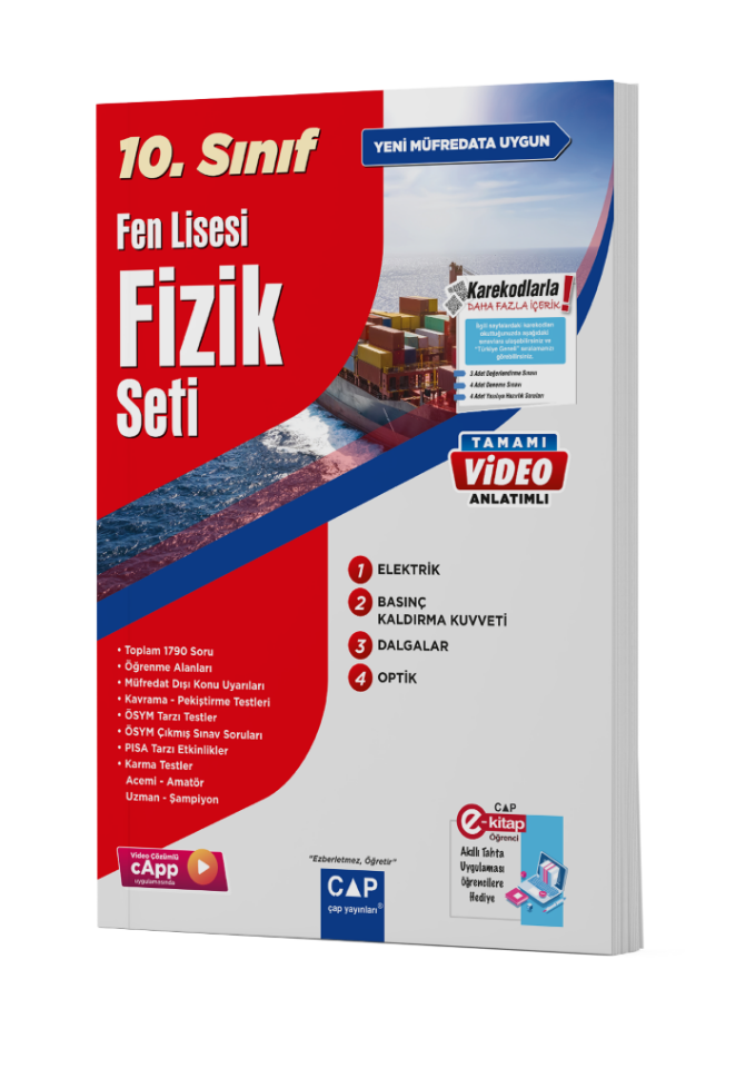 Çap Yayınları 10.Sınıf Fen Lisesi Fizik Fasikül Seti