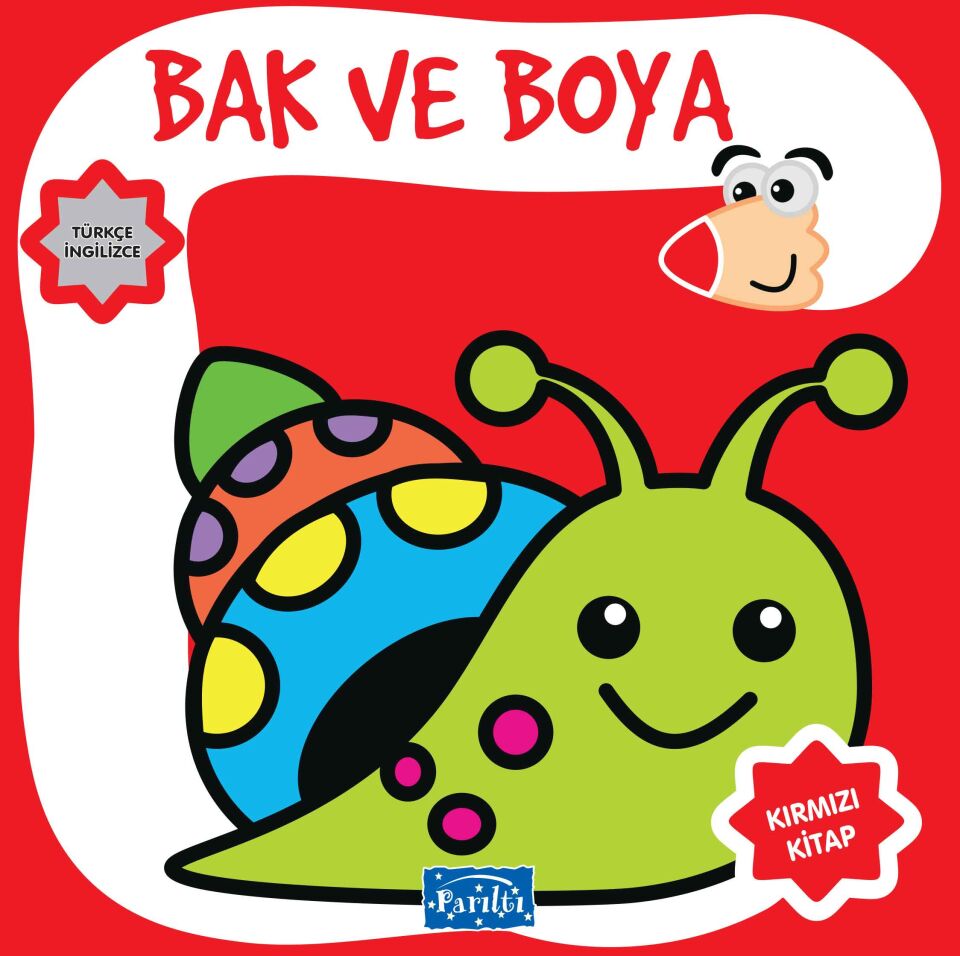 Parıltı Yayıncılık Bak Ve Boya Türkçe-İngilizce Kırmızı Kitap