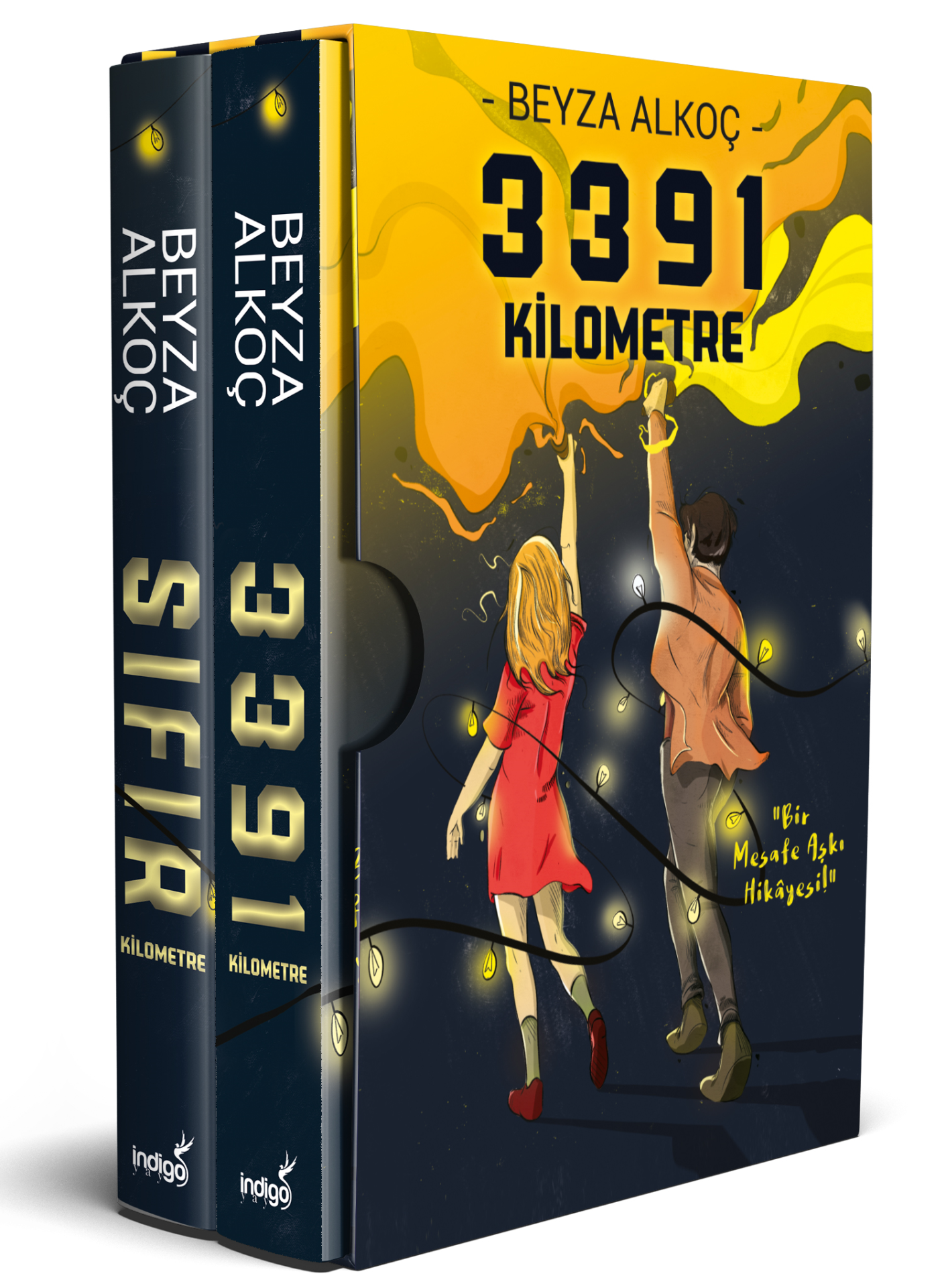 İndigo Kitap 3391 Km Ve Sıfır Km Serisi 2 Kitap (Kutulu) (Ciltli) Beyza Alkoç