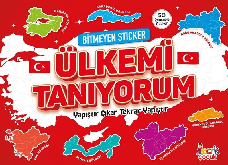 Bıcırık Yayınları Bitmeyen Sticker Ülkemi Tanıyorum (Yapıştır Çıkar Tekrar Yapıştır)