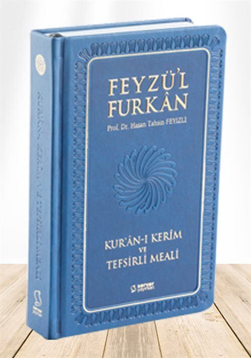 Feyzü'L Furkan Kur'An-I Kerim Ve Tefsirli Meali (Cep Boy-Ciltli) Lacivert Kod:724 & Karşılıklı Mushaf Ve Meal