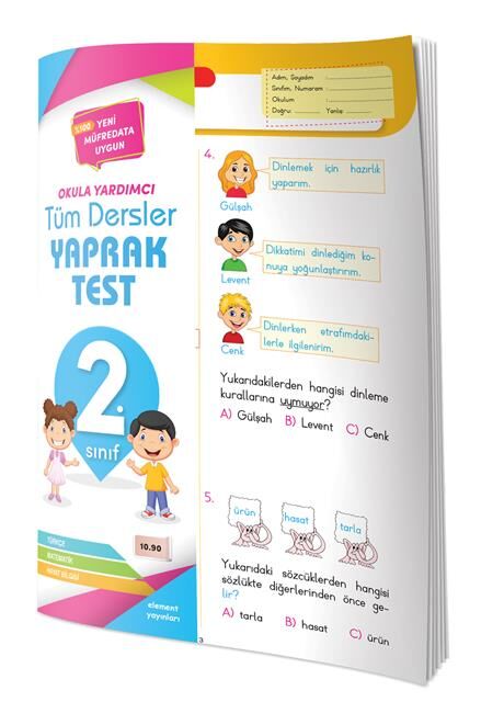 Tüm Dersler Yaprak Test 2.Sınıf /4 Element