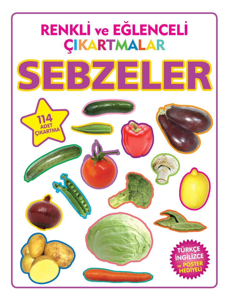 Parıltı Yayıncılık Renkli ve Eğlenceli Çıkartmalar Sebzeler