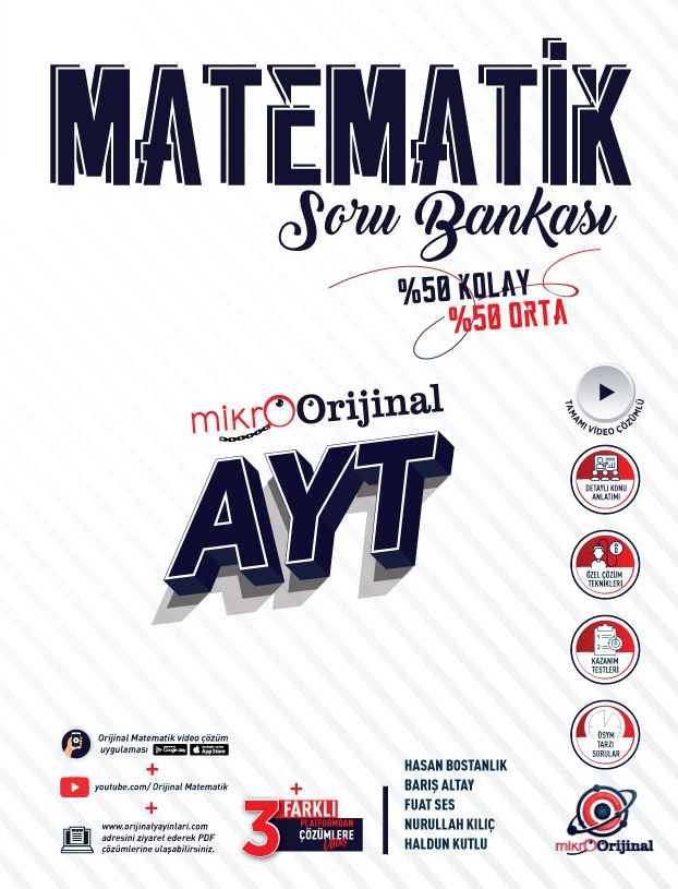 Orijinal Yayınları Ayt Matematik Mikro Soru Bankası