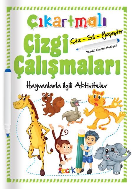 Bıcırık Yayınları Çıkartmalı Çizgi Çalışmaları_Hayvanlar