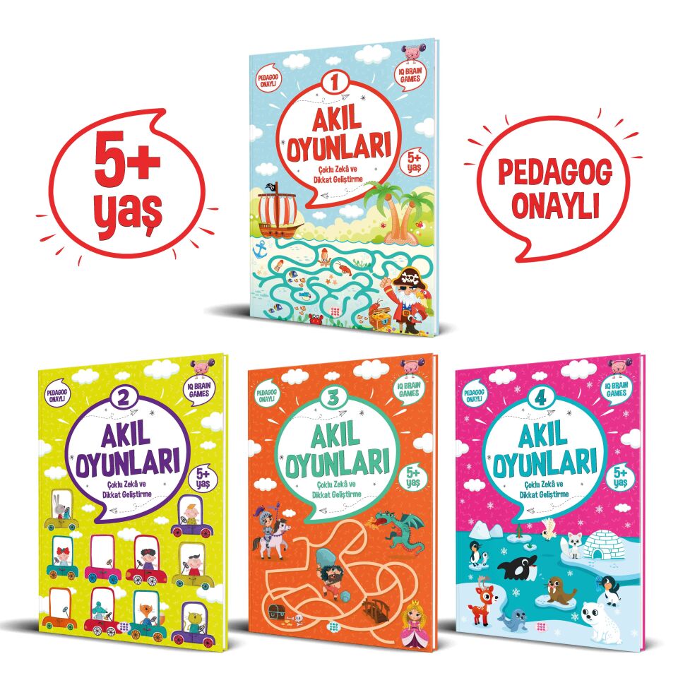 Dokuz Yayınları Akıl Oyunları Serisi (5+ Yaş)(4 Kitap Set)