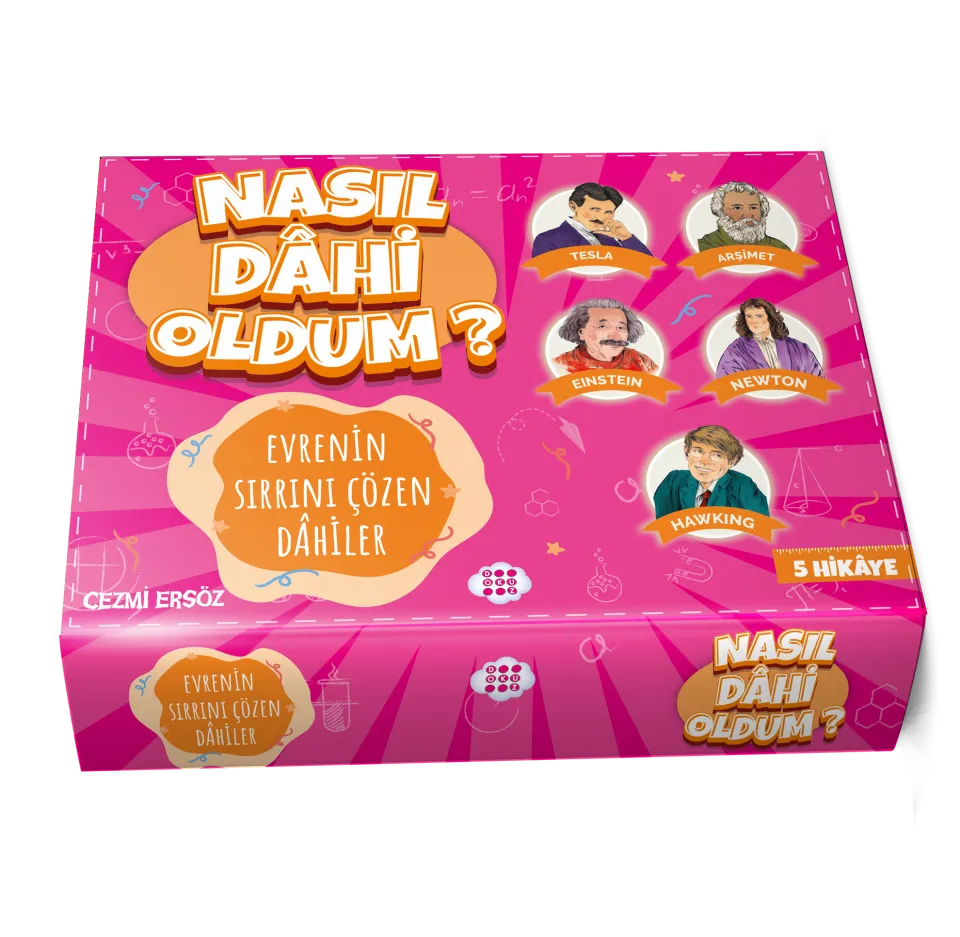 Dokuz Yayınları Nasıl Dahi Oldum? Evrenin Sırrını Çözen Dahiler 5 Kitap Kutulu Set Cezmi Ersöz