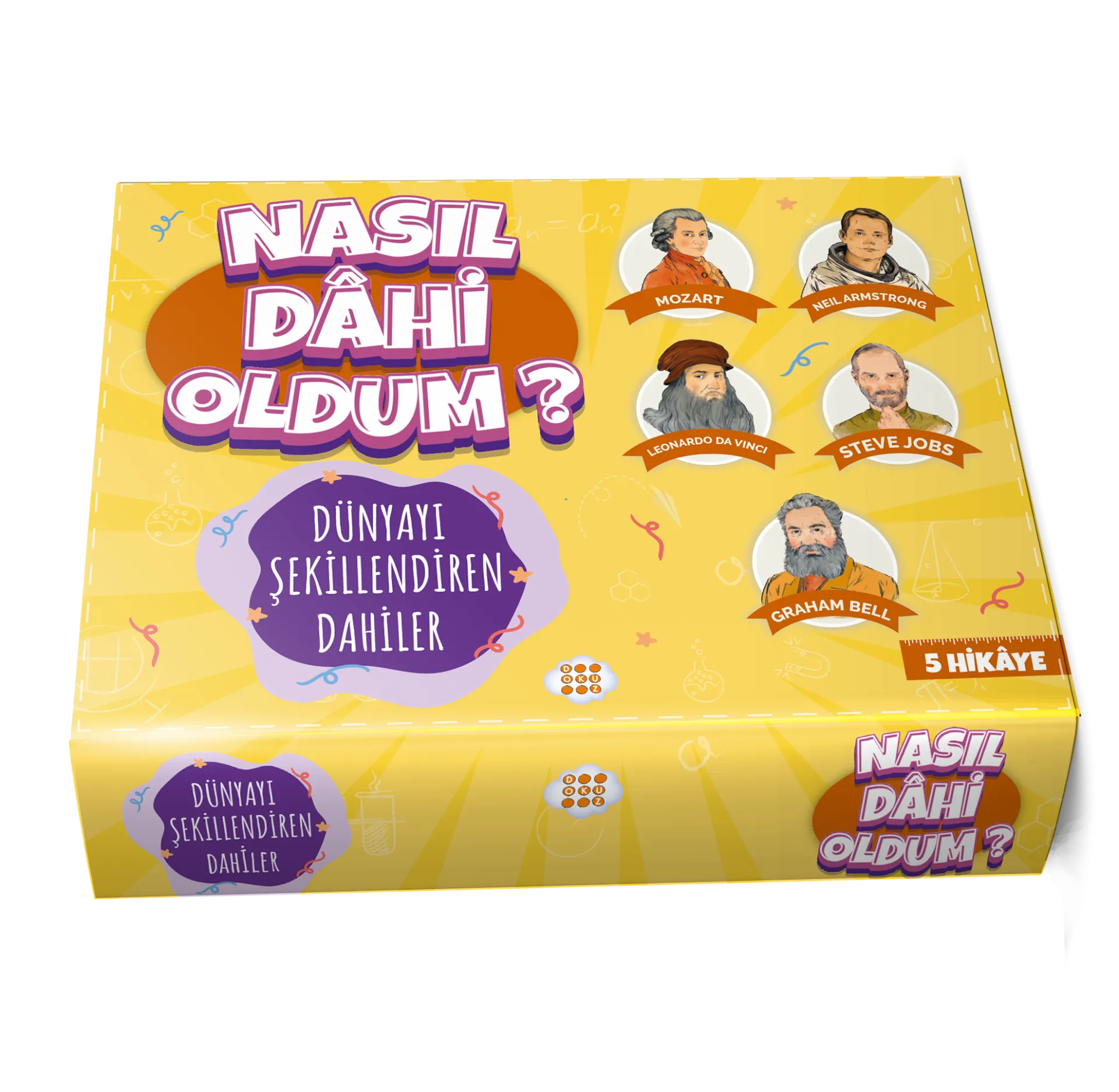 Dokuz Yayınları Nasıl Dahi Oldum? Dünyayı Şekillendiren Dahiler 5 Kitap Kutulu Set Cezmi Ersöz